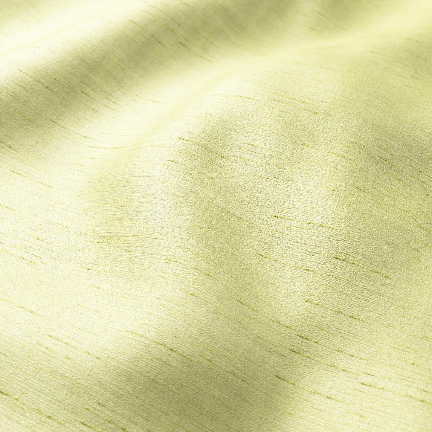 Soft pale yellow crepe fabric with subtle strie texture and gentle drape.