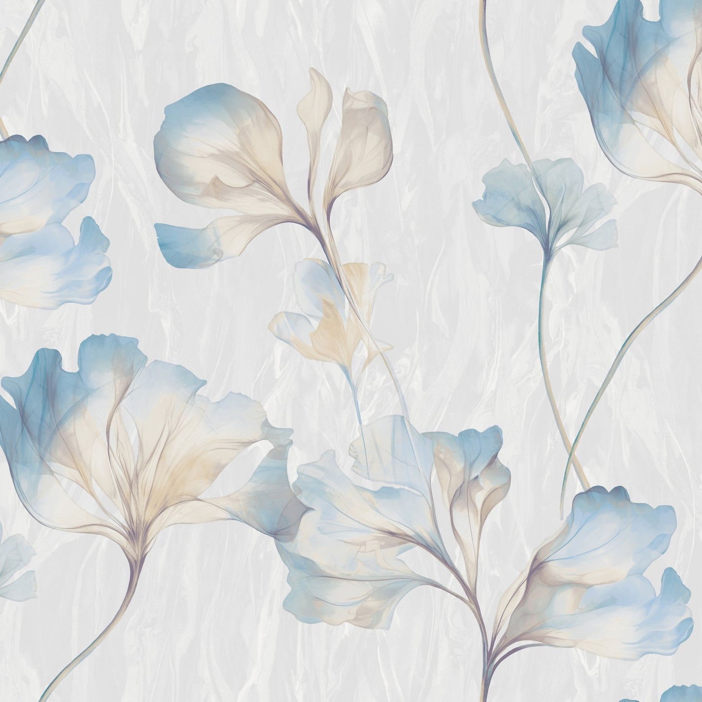 GALERIE WALLCOVERINGS Very Classical, Floral, All-over Blue - VE3307
