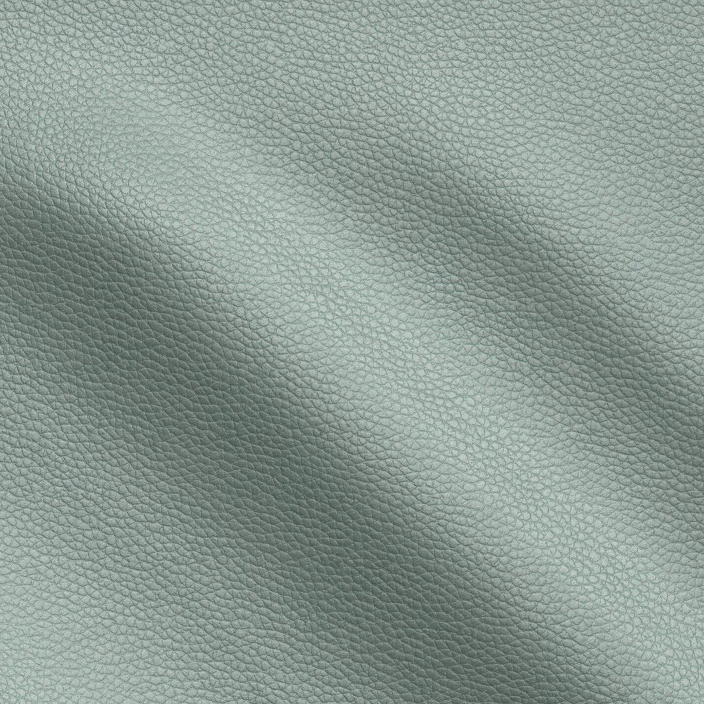 Sage green pebbled vegan leather texture with soft folds and natural grain.