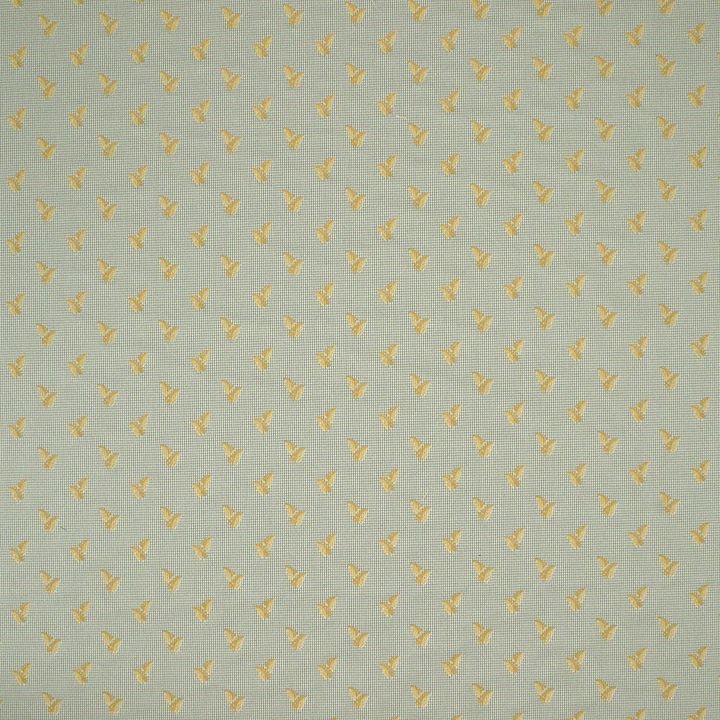 SCALAMANDRE OUTLET FABRIC LISABETTA LEAF FABRIC PARSLEY , DAFFODIL - VM 00223998 NEW SKU # VM39980022
