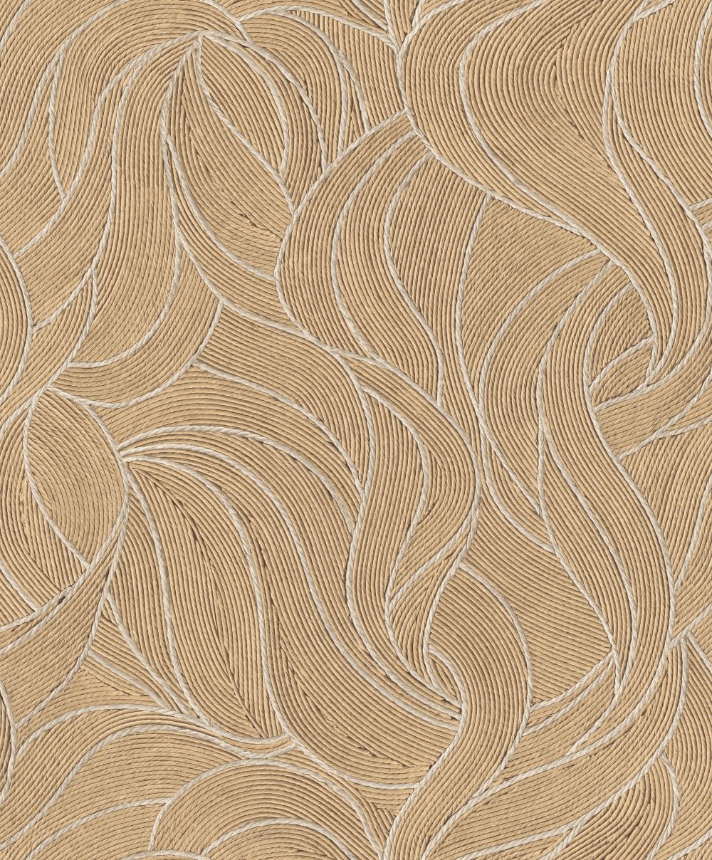 VEER DECOR Woven Drift Latte Wallpaper Abstract Transitional Latte Wallpaper - VRTN71-290
