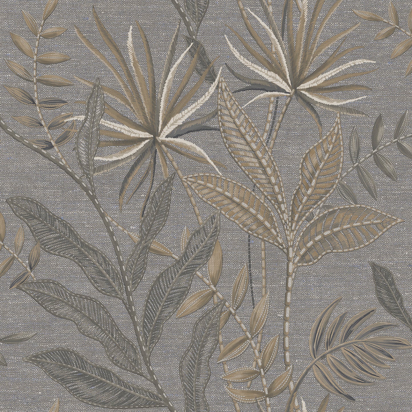 VEER DECOR Stitched Skyrockey Grey Savannah Tropical Transitional Grey Wallpaper - VRTN84-290