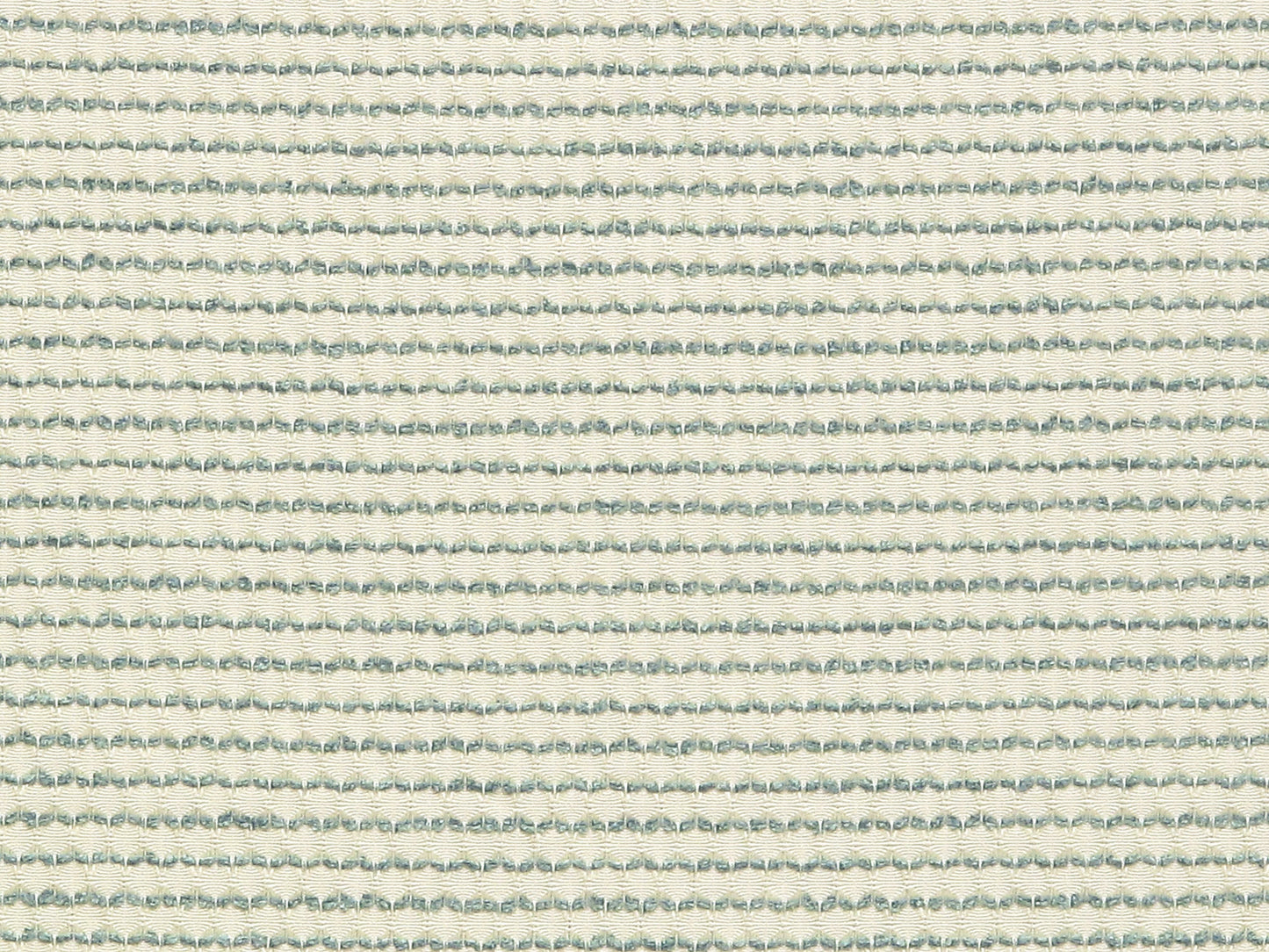 Cream and pale blue striped woven upholstery fabric with a subtle ribbed texture.