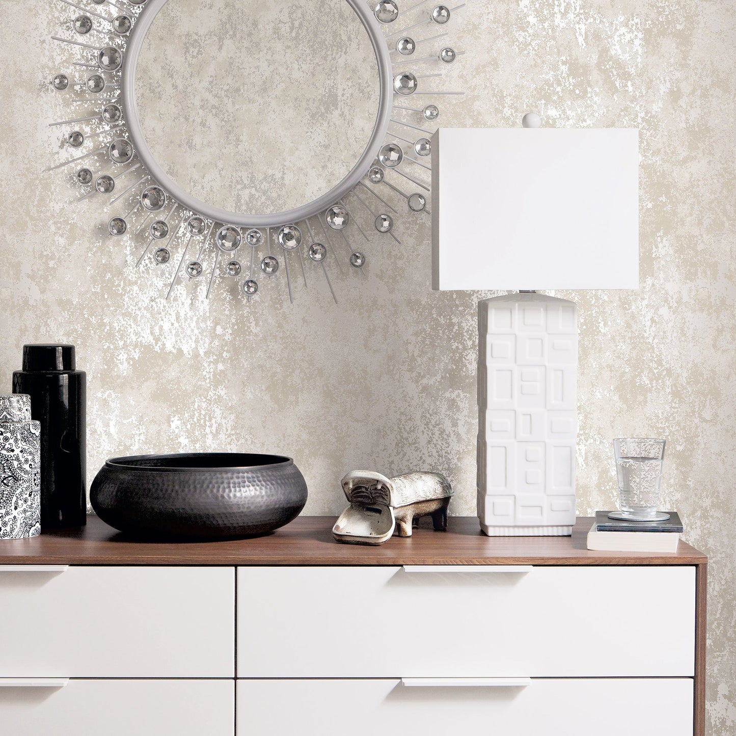 GALERIE WALLCOVERINGS Metallic FX Silver - Grey - W78222