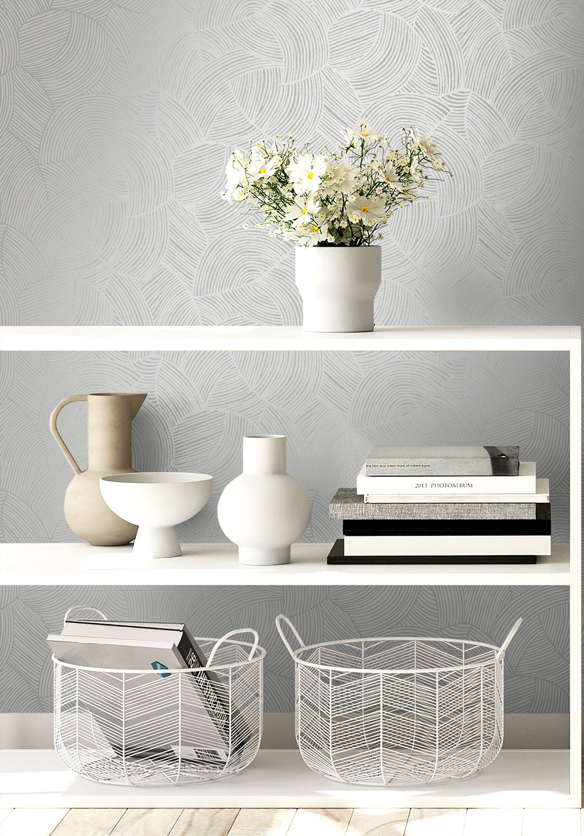 Seabrook Designs Symphony Geometric Geometric Contemporary Grays - WH40405