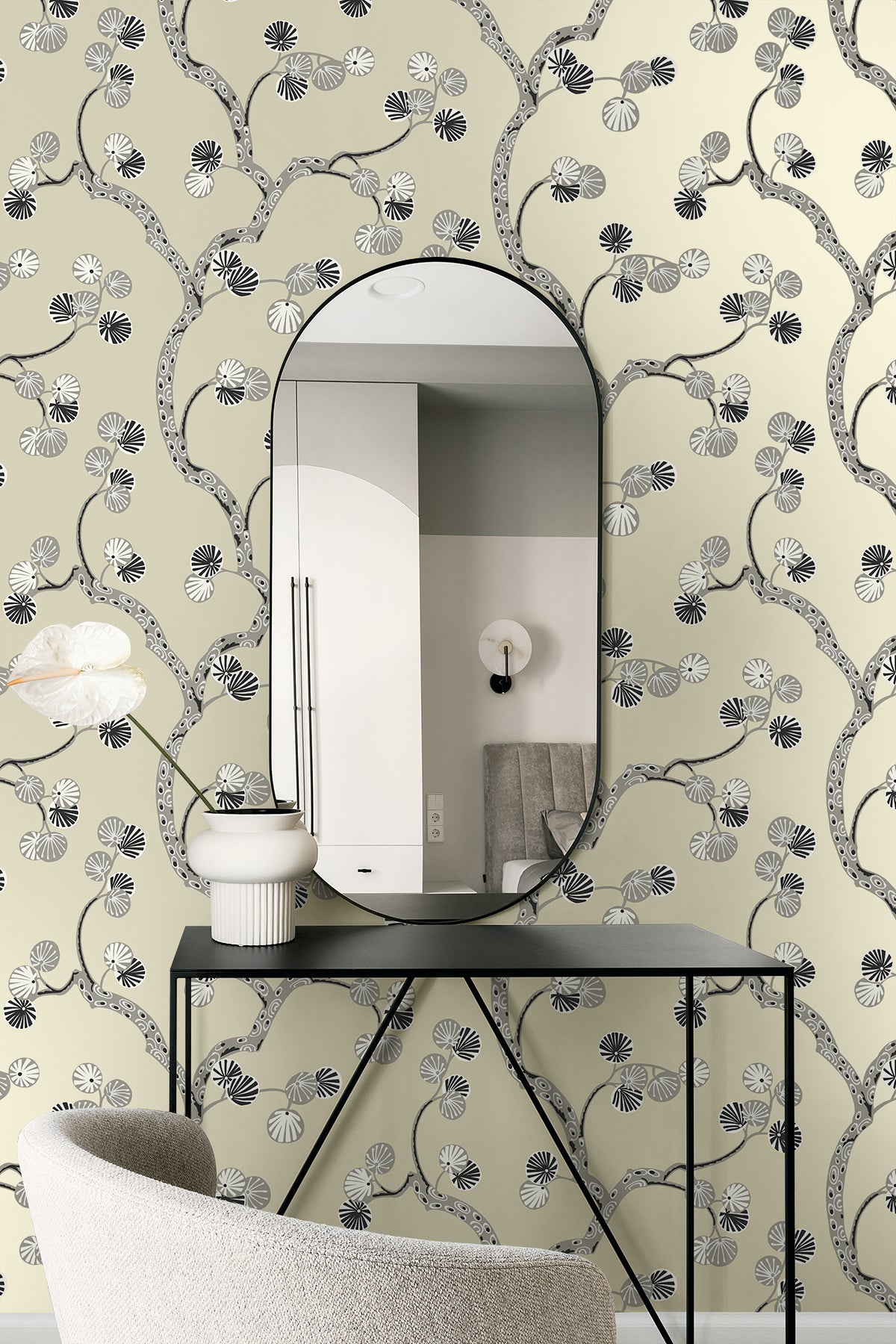 Seabrook Designs Allegra Branches Botanical Contemporary Warm Neutrals, Beiges - WH41015