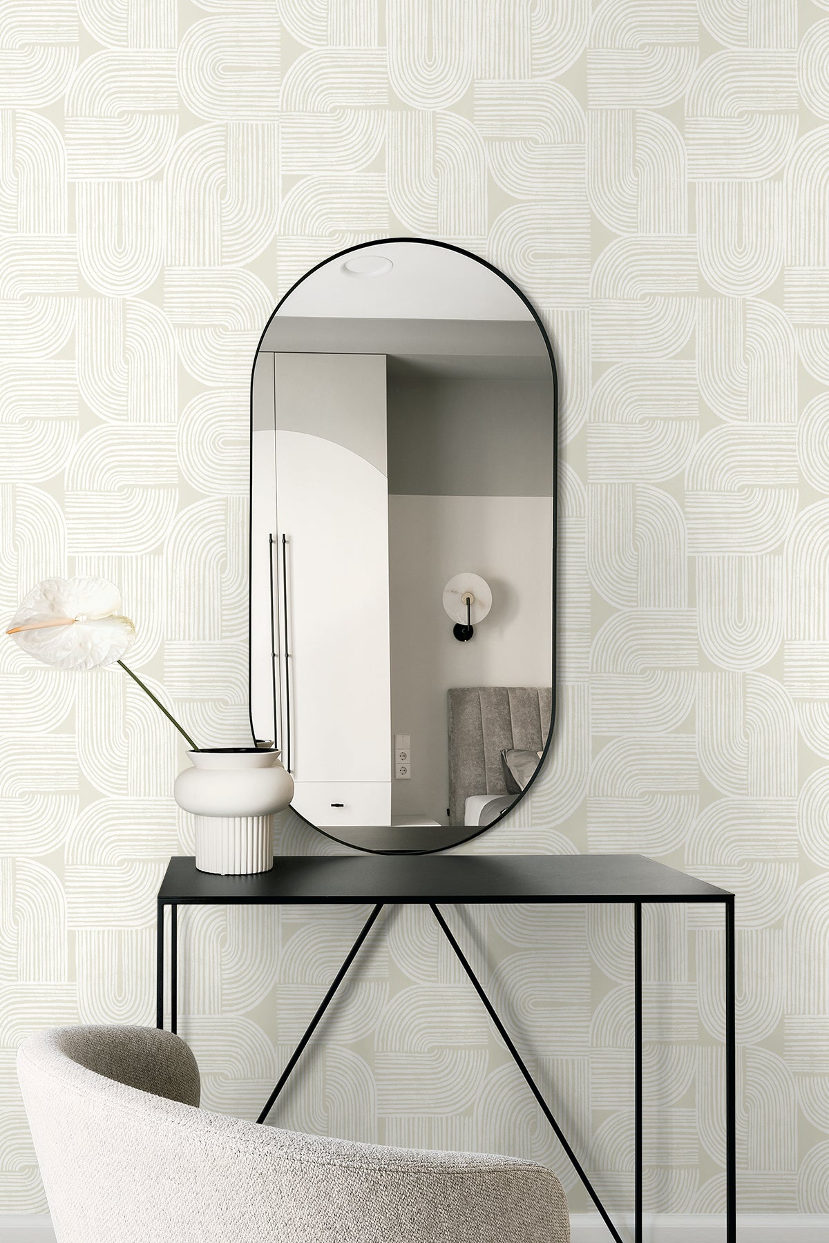 Seabrook Designs Piper Geometric Geometric Contemporary Whites, Off Whites - WH41320