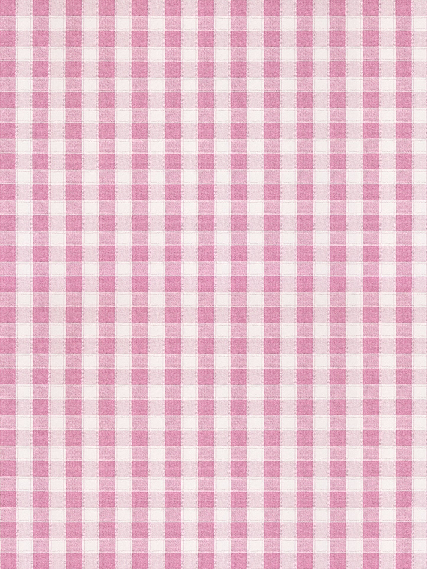 Pink and white gingham check fabric pattern, lightweight cotton-like material, versatile for apparel or home decor.