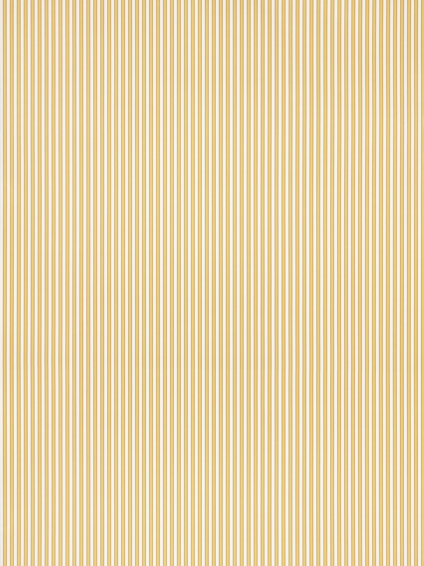 Vertical gold and cream stripe pattern; slender alternating lines for decorative wallpaper or fabric.