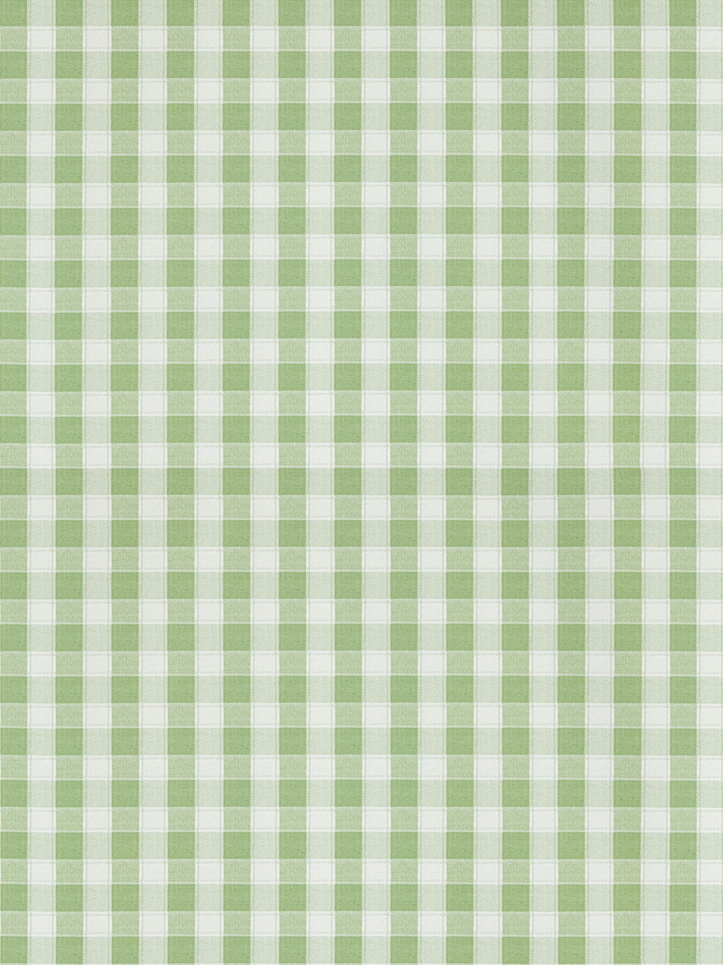 Green and white gingham fabric with small square checks; classic table linens or picnic textile.