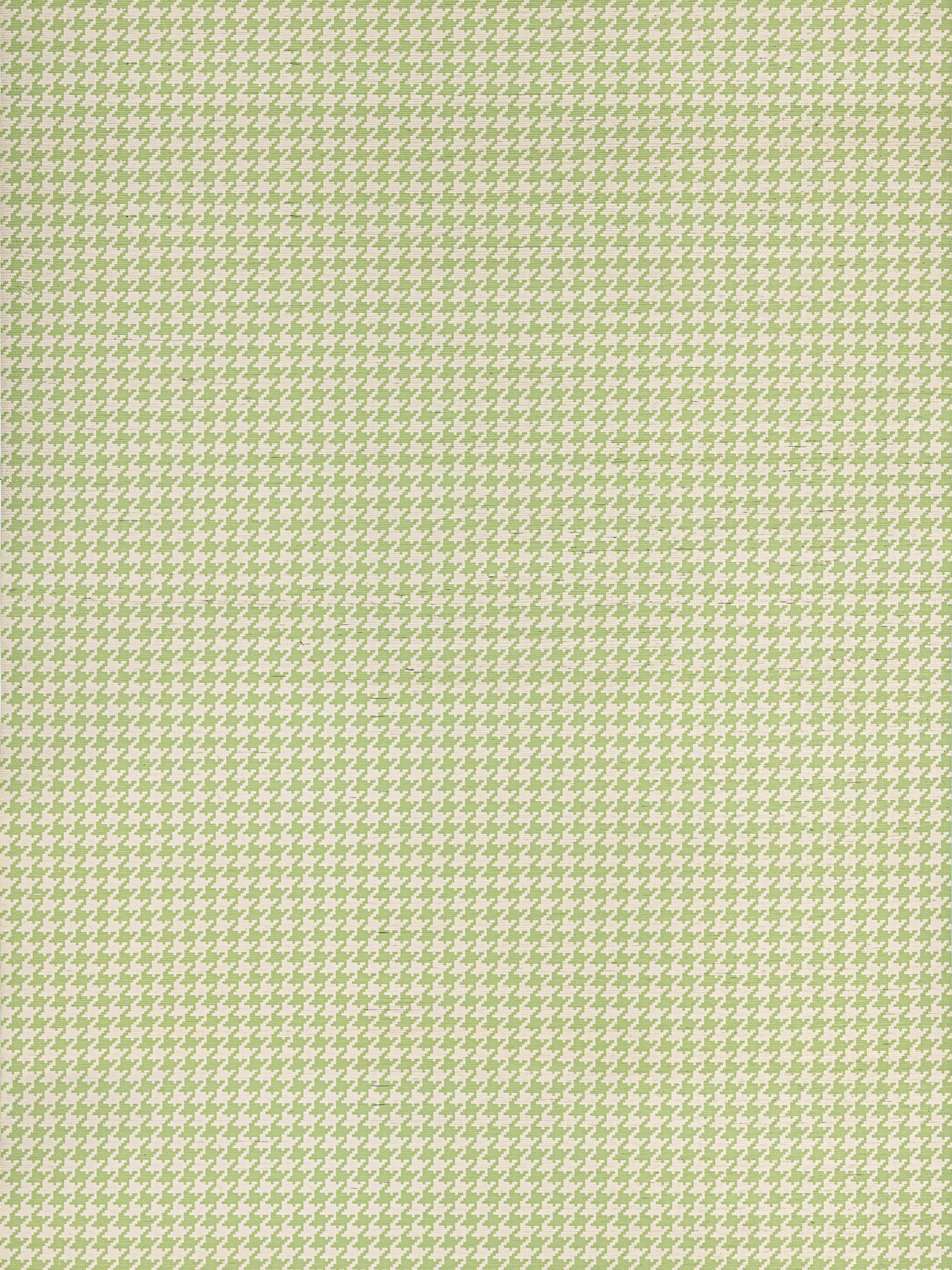 Green and white houndstooth fabric pattern; small repeating motif for clothing or home decor.