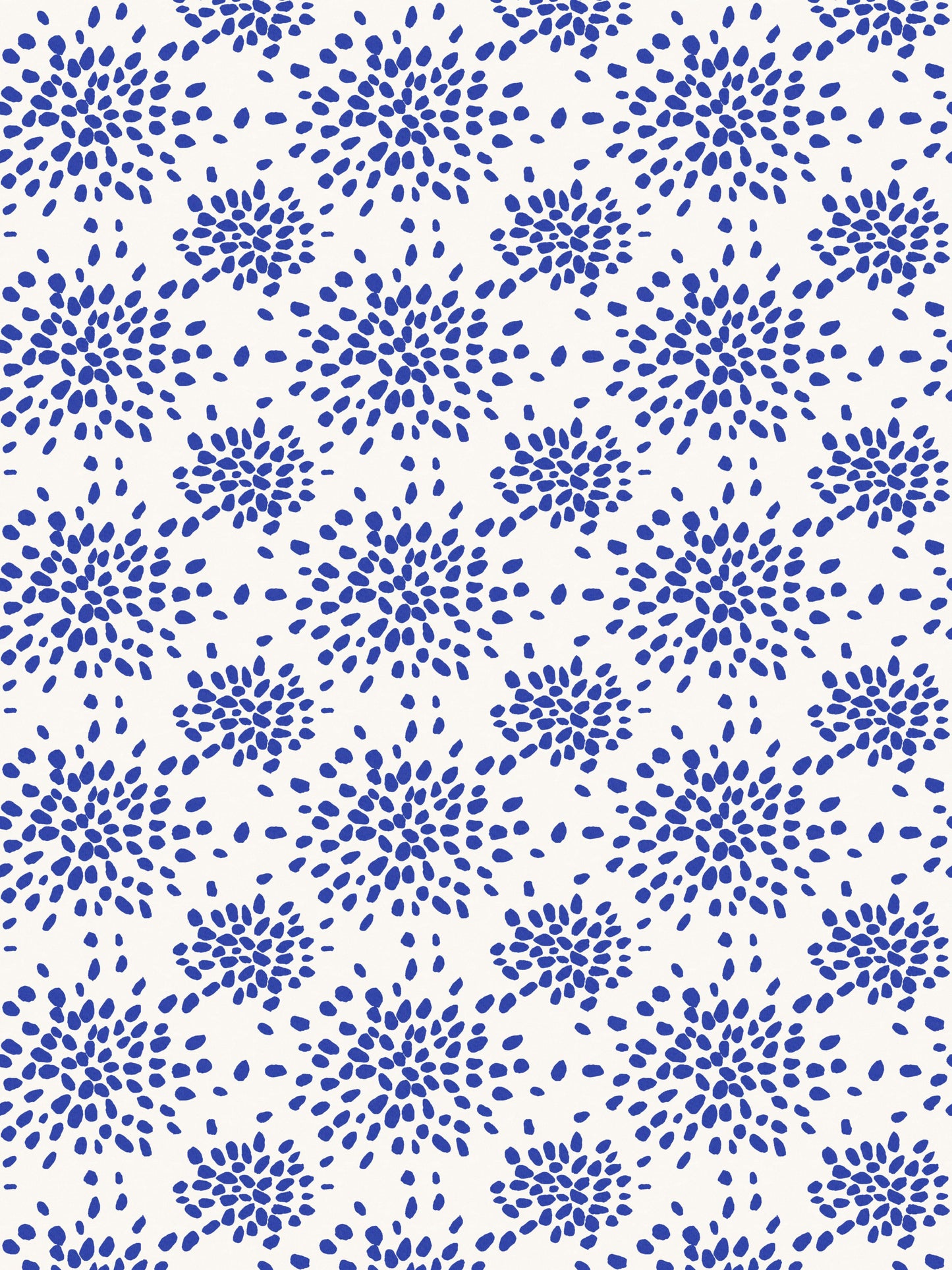 SCALAMANDRE PRINTED WALLCOVERINGS ABSTRACT, DOTS , CIRCLES PRINTED WALLCOVERINGS BLUE ON WHITE - WHNP1020D0008