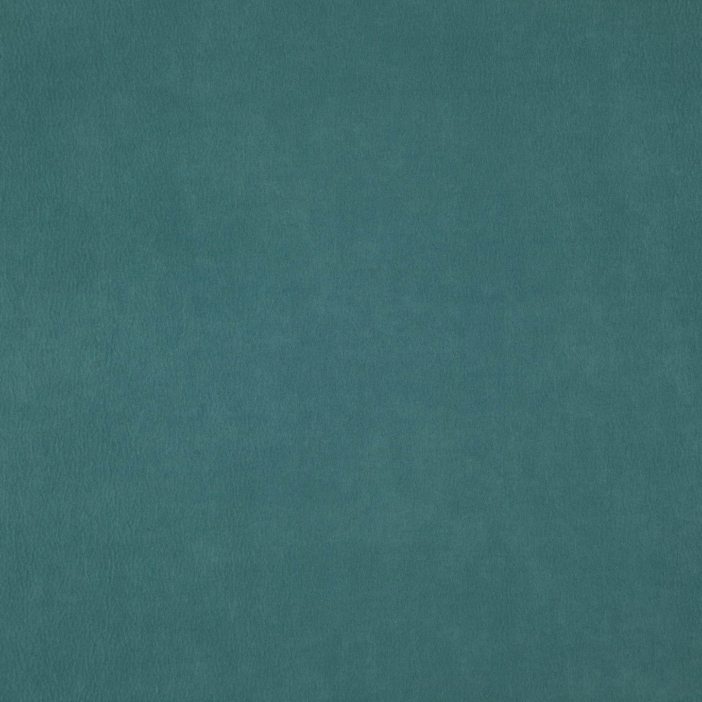 Teal faux suede fabric with subtle nap and matte finish.