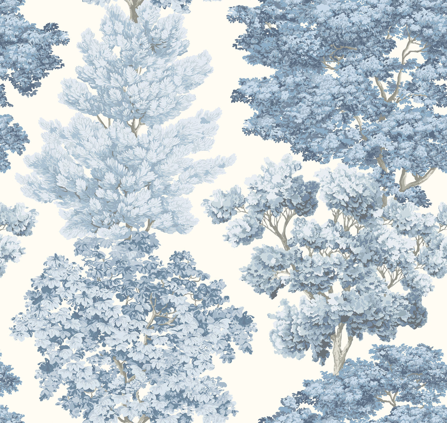 SCALAMANDRE CENTRAL PARK WALLCOVERING SCENIC LIGHT BLUE - WW 0002WP88583D NEW SKU # WWWP88583D0002