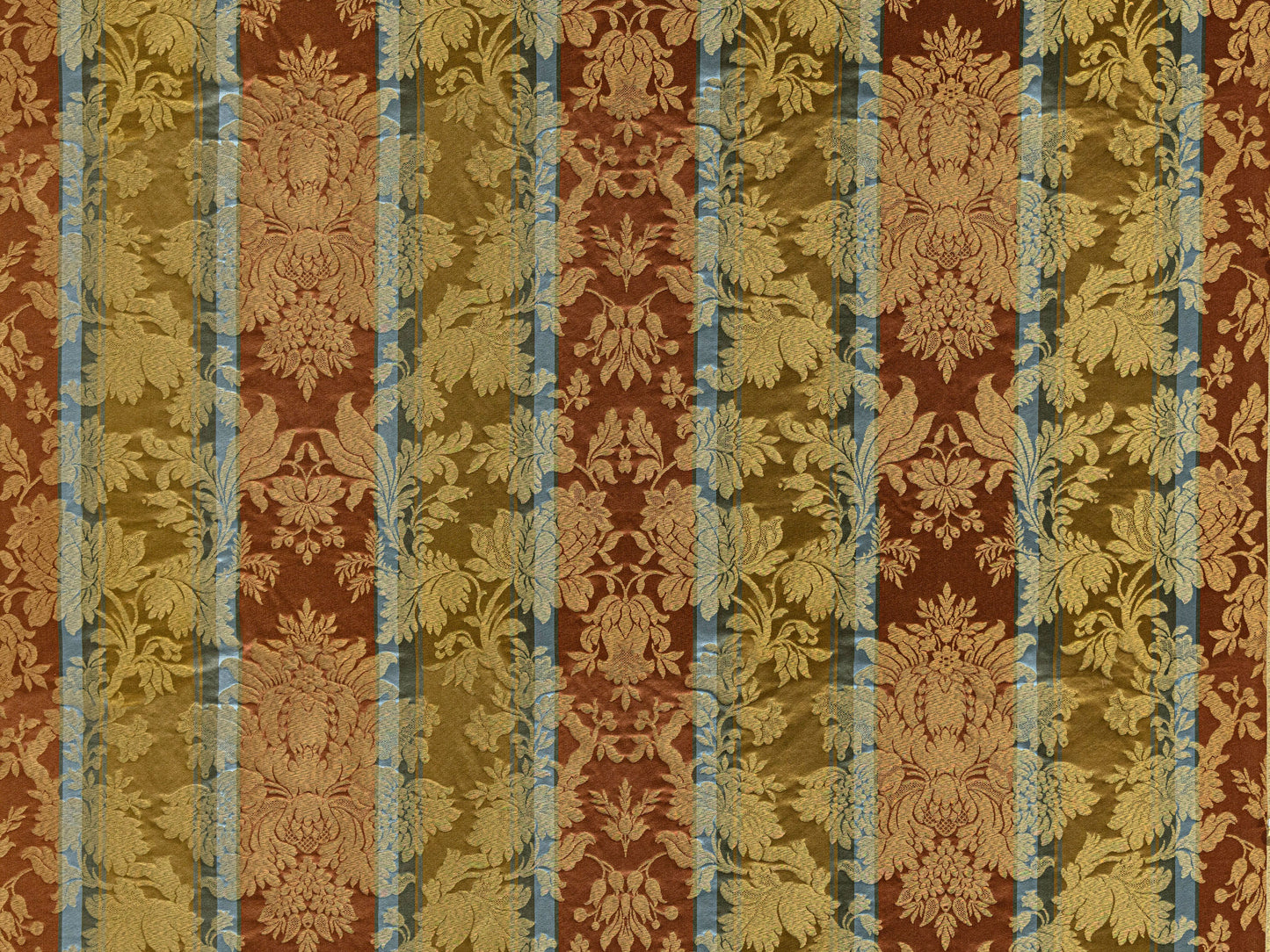 SCALAMANDRE URBINO IMBERLINE FABRIC GOLD MULTI - Y0 00026477 NEW SKU # Y064770002