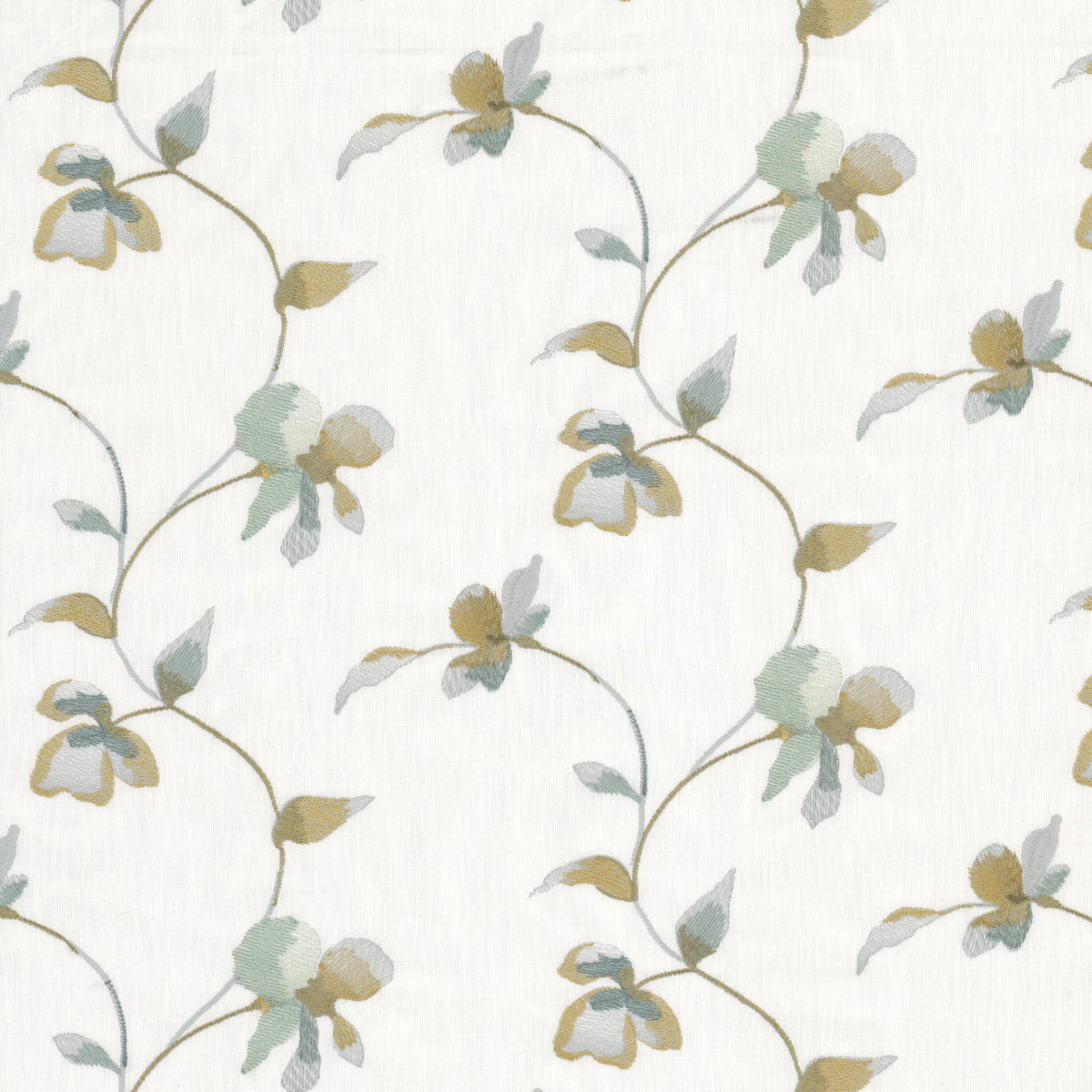 STOUT TEXTILES MULTIPURPOSE,EMBROIDERIES TRANSITIONAL,, FLORAL OPAL - YEST-1