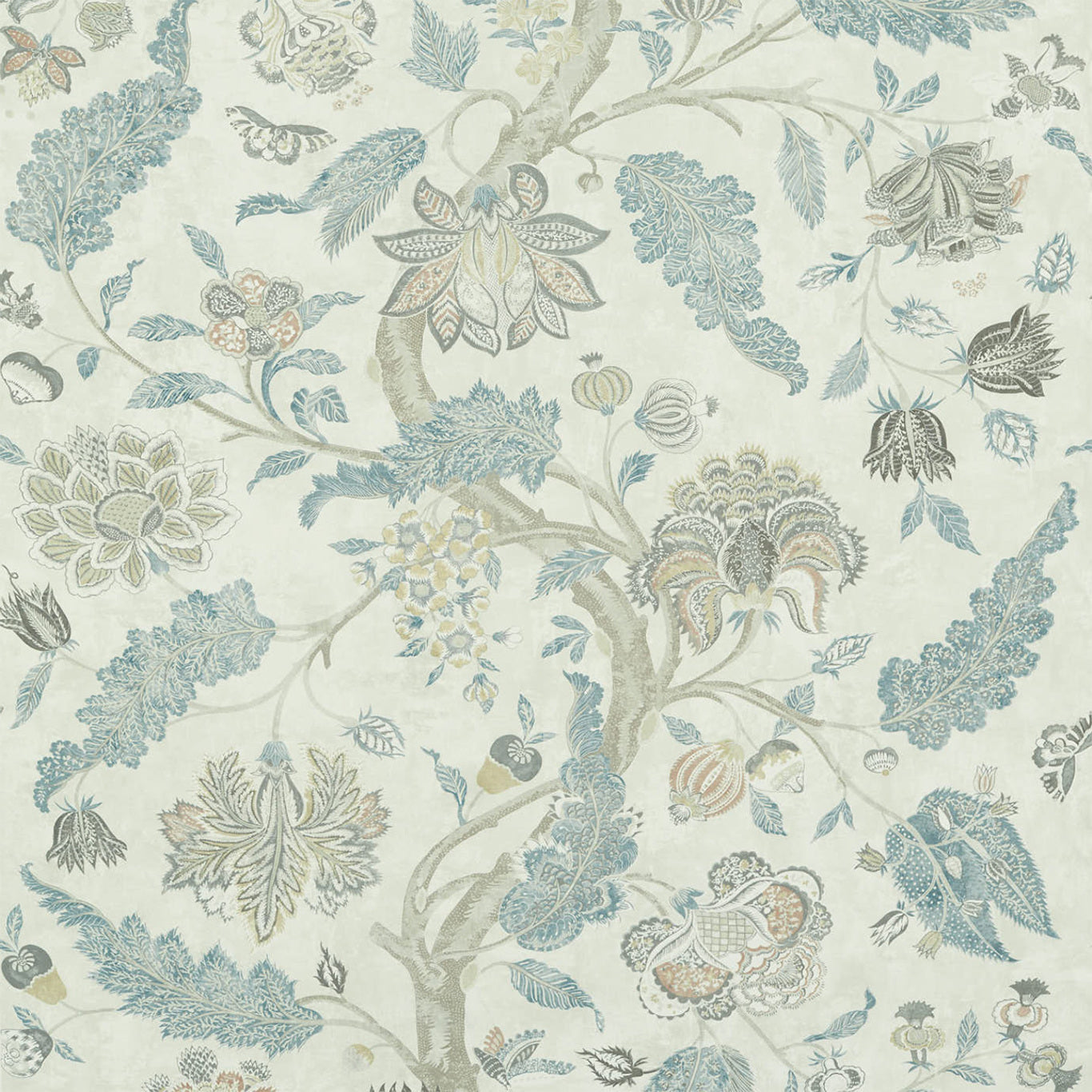 ZOFFANY Indienne Print Fabric Leaves , Trees Natrual,Aubusson - ZAQF322699