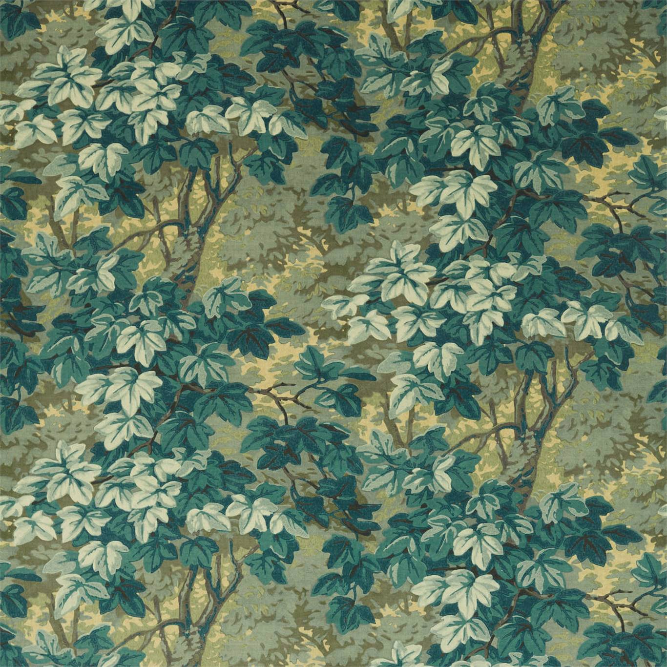 ZOFFANY Richmond Park Velvet Fabric Leaves , Trees Evergreen - ZAQF322701