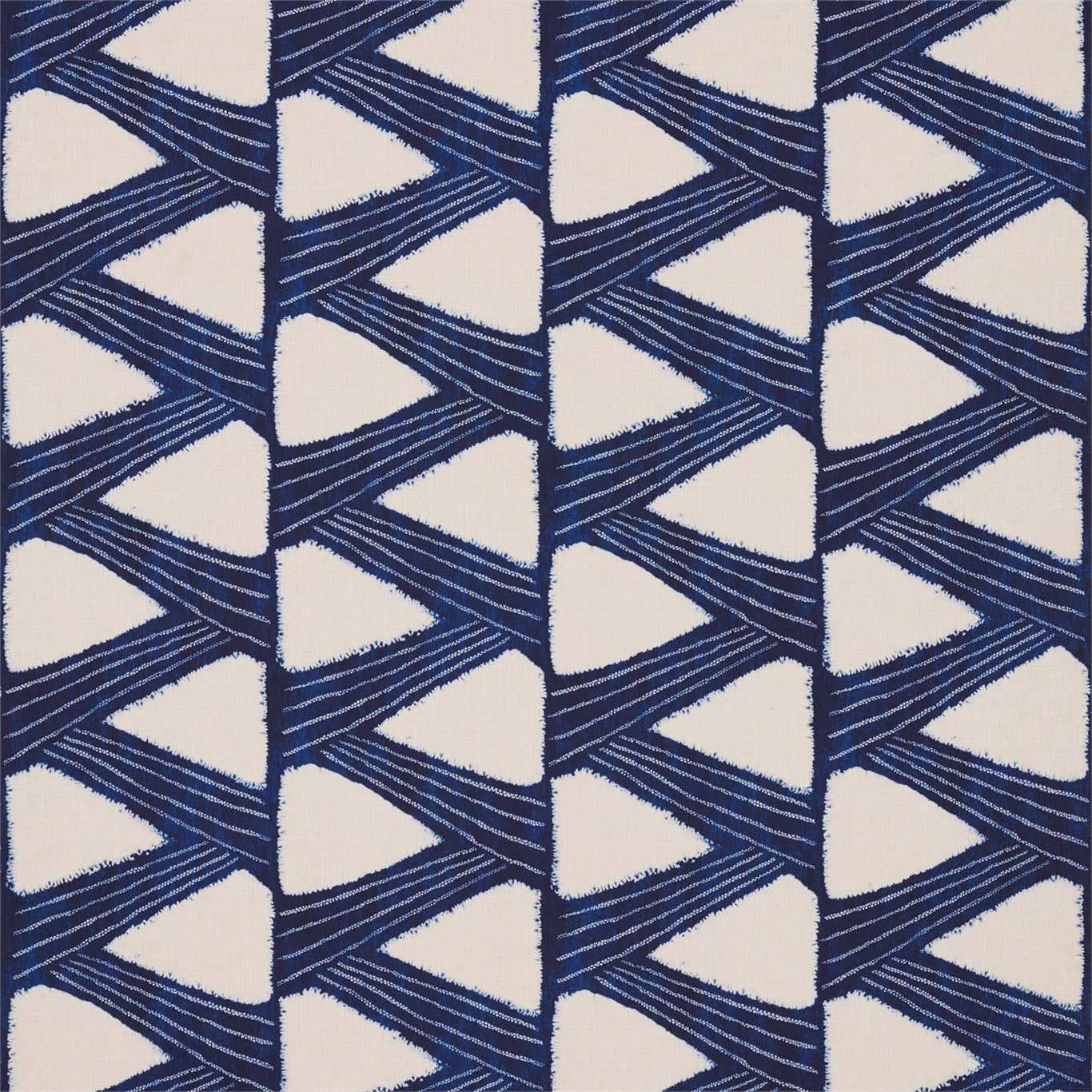 Indigo & ivory floral fabric pattern; upholstery textile.