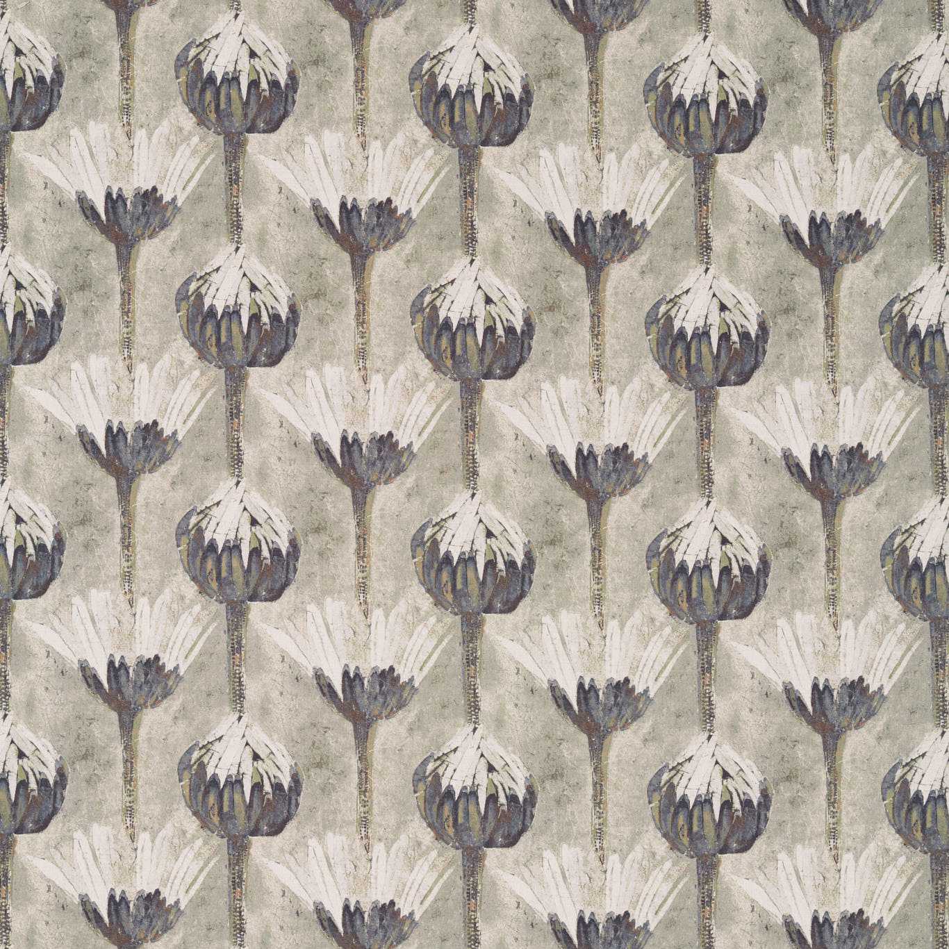 ZOFFANY Marketa Fabric Contemporary, Floral Blue Umber - ZBOL322607