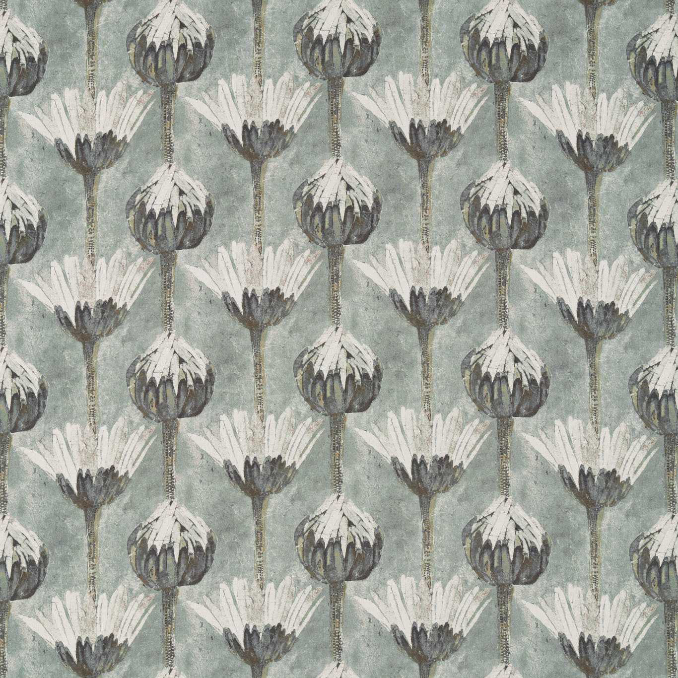 ZOFFANY Marketa Fabric Contemporary, Floral Logwood Grey - ZBOL322609