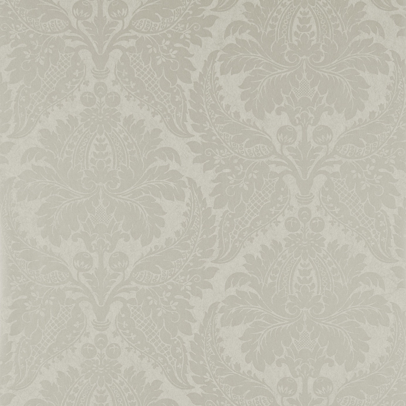 ZOFFANY Malmaison Damask Wallpaper Damasks Chalk Rotary Printed Wallpaper - ZCON311994