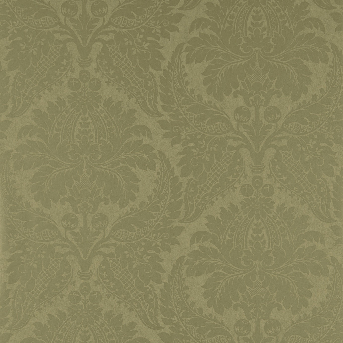 ZOFFANY Malmaison Damask Wallpaper Damasks Old Gold Rotary Printed Wallpaper - ZCON311996