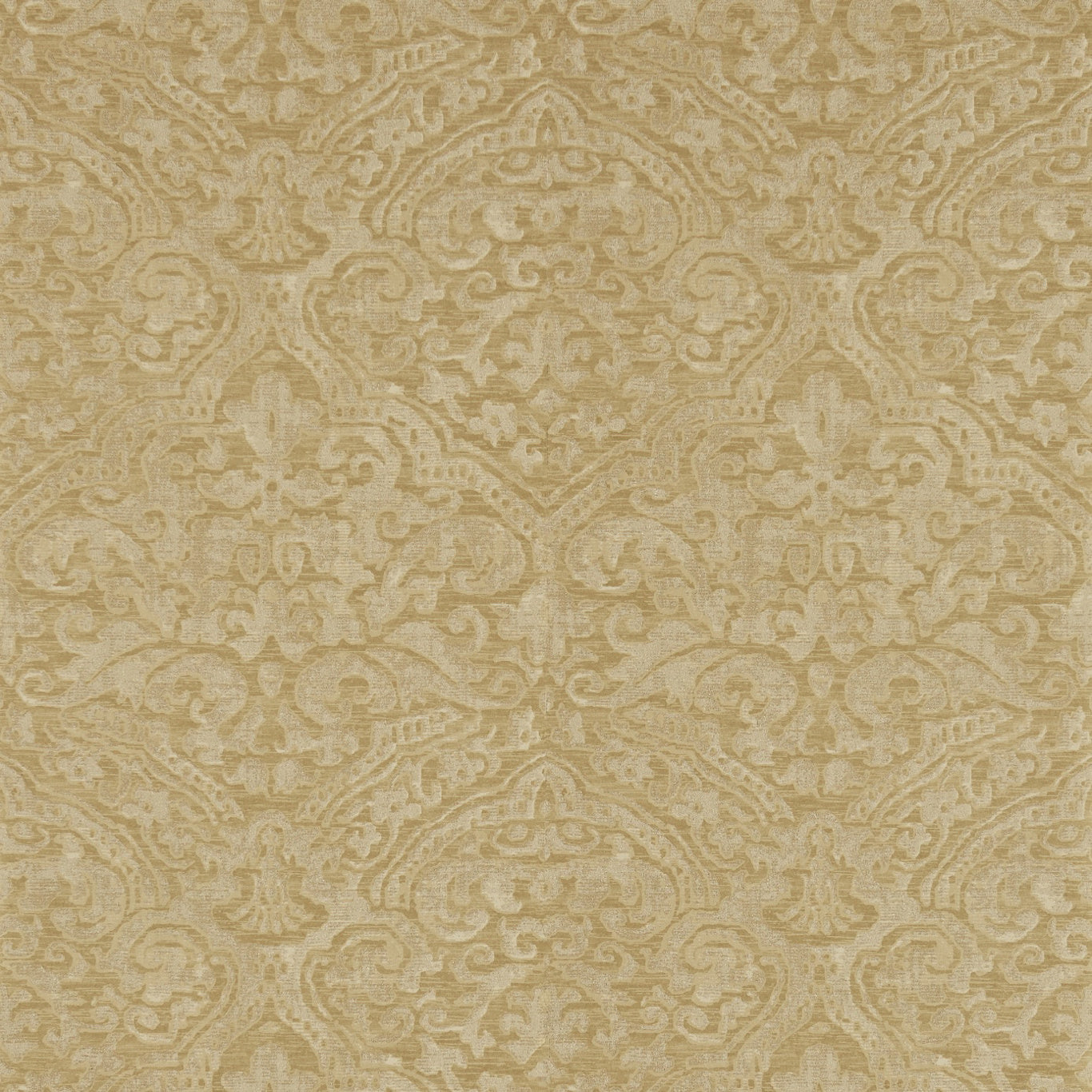 ZOFFANY Renaissance Damask Wallpaper Damasks Warm Gold Gravure Printed Wallpaper - ZCON312025