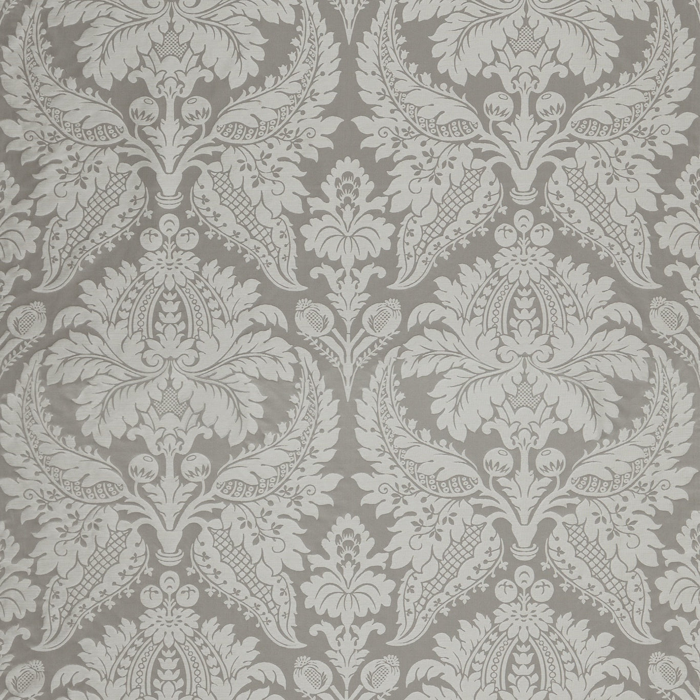 ZOFFANY Malmaison Damask Fabric Damasks Silver - ZCON331930