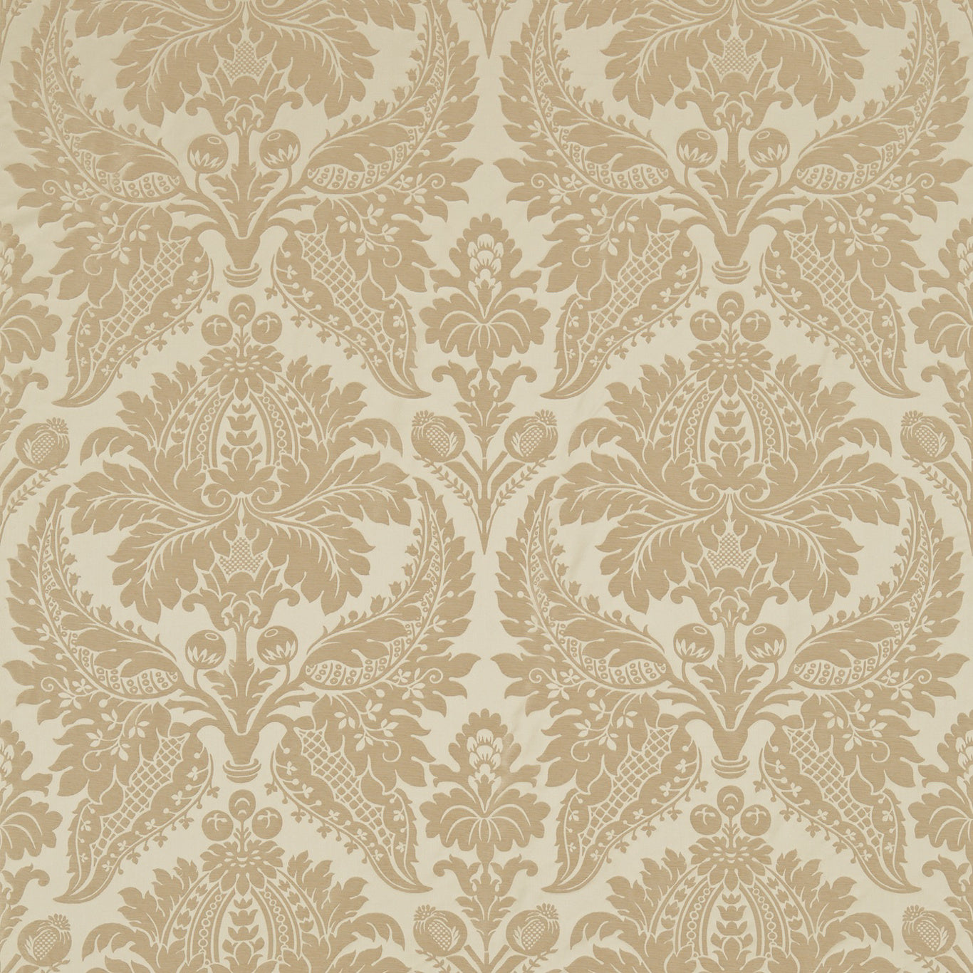 ZOFFANY Malmaison Damask Fabric Damasks Pale Gold - ZCON331932