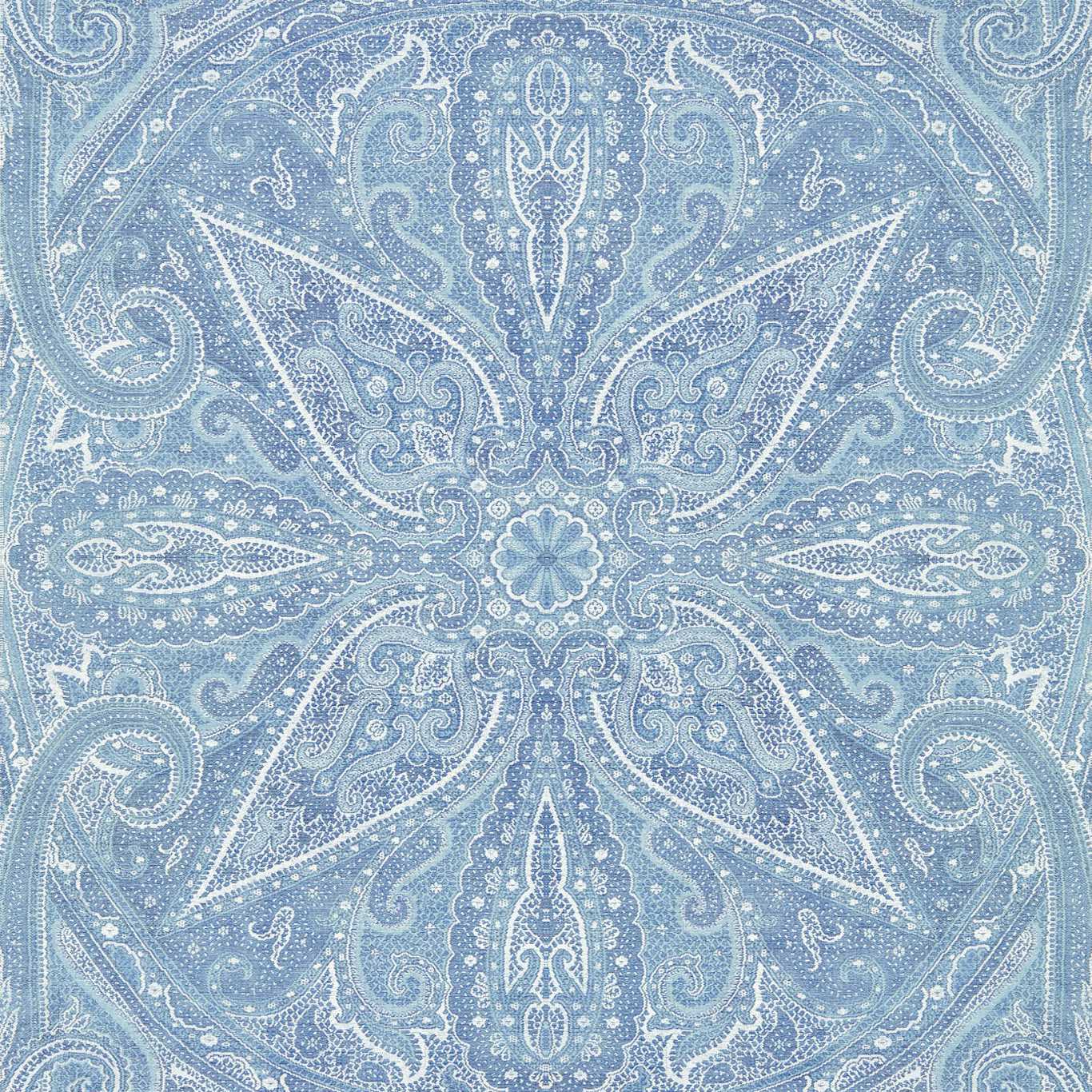 ZOFFANY Grand Paisley Wallpaper Damasks Indigo Digital Printed Wallpaper Wide Width - ZCOT313018