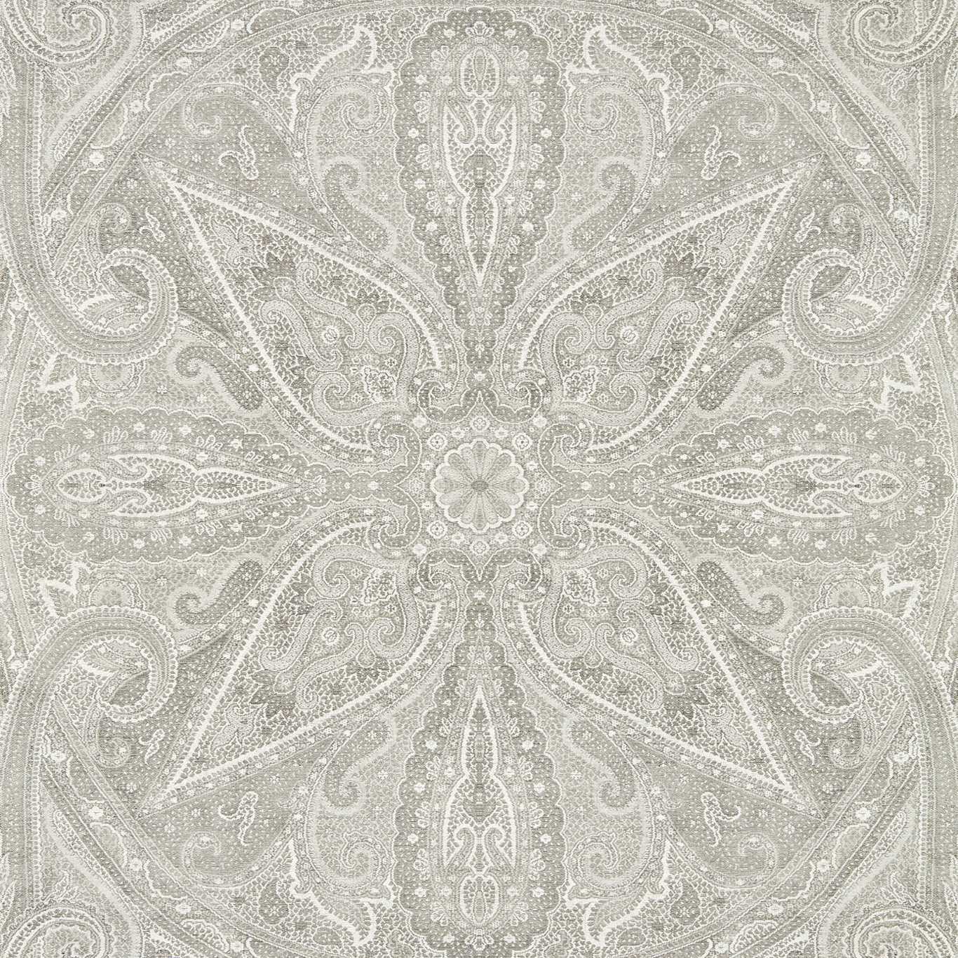 ZOFFANY Grand Paisley Wallpaper Damasks Silver Digital Printed Wallpaper Wide Width - ZCOT313019