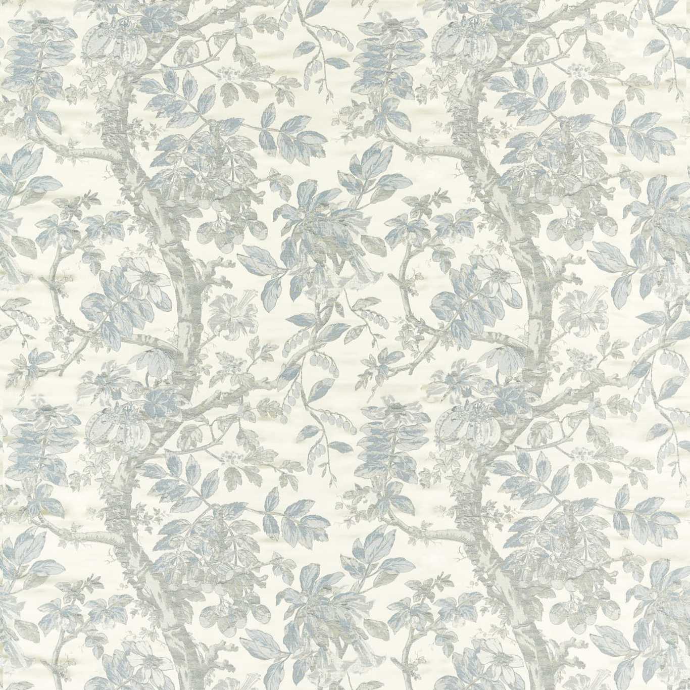 ZOFFANY Coromandel Weave Fabric Classic Floral Bluestone - ZCOT333296