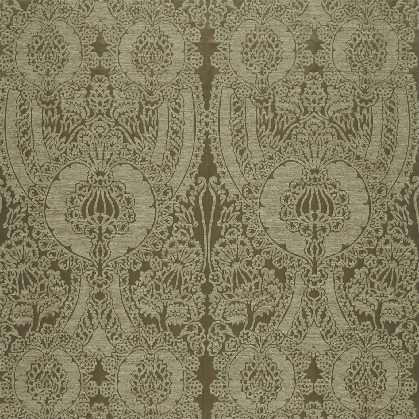 ZOFFANY Capodimonte Weave Fabric Contemporary, Floral Olivine - ZDAF333107