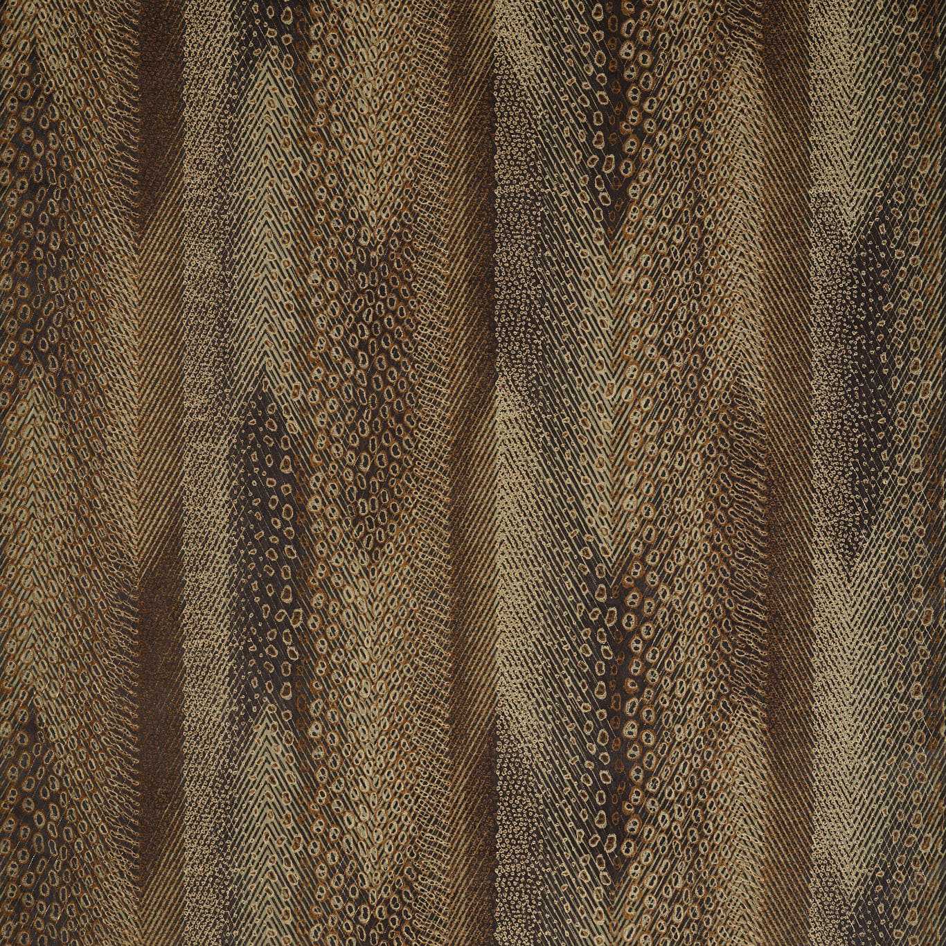 ZOFFANY Nyala Fabric Abstract , Graphic Vine Black,Gold - ZDMV333521