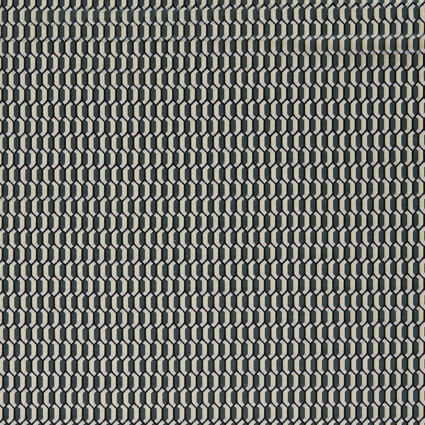 ZOFFANY Domino Trellis Fabric Geometric Ink - ZDOM333331