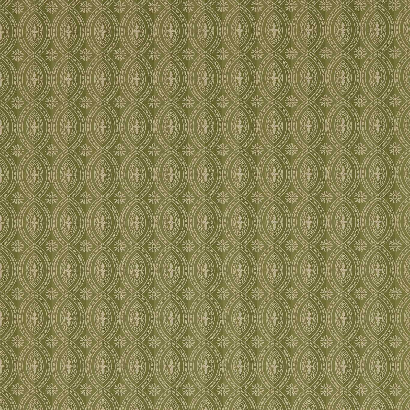 ZOFFANY Semper Wallpaper Geometric Evergreen Rotary Printed Wallpaper - ZEND313097