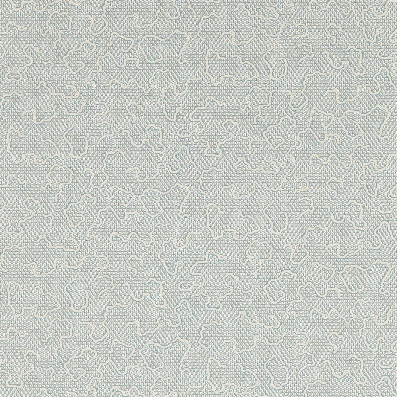 ZOFFANY Domino Paper Wallpaper Abstract , Graphic Stockholm Blue Flexo-Printed Wallpaper - ZEND313099