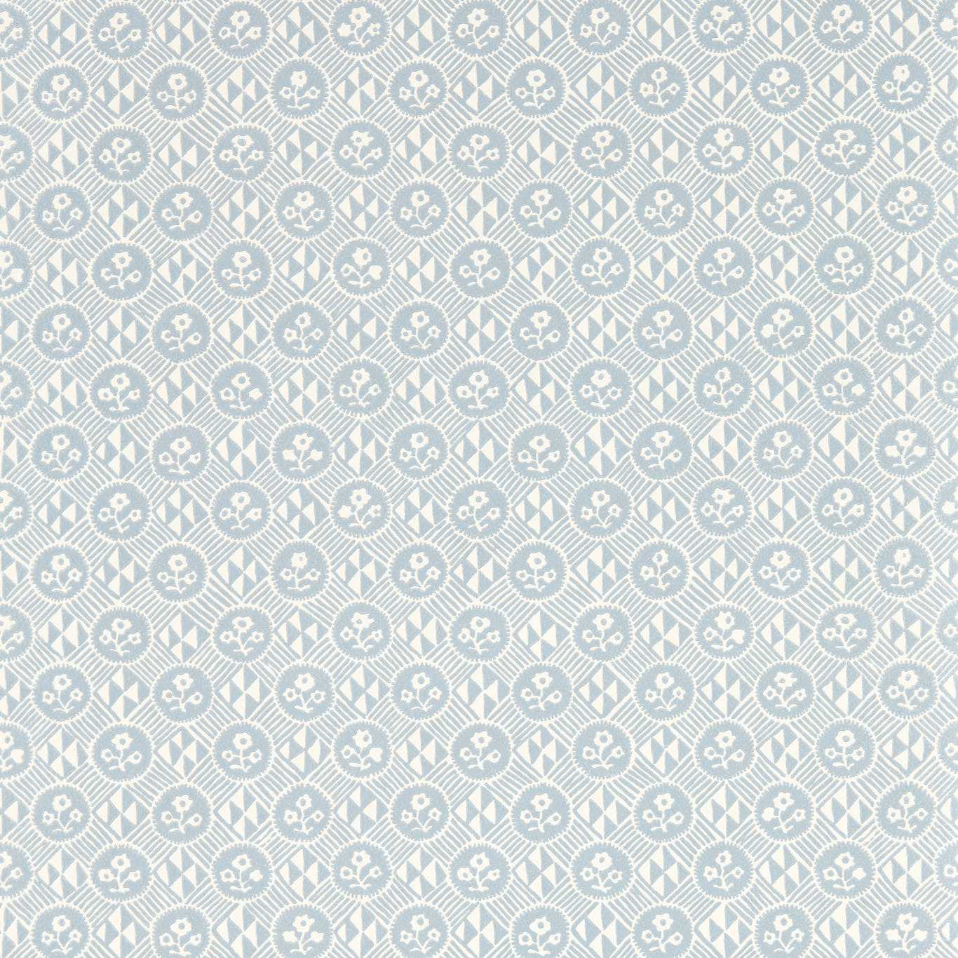 ZOFFANY Diamonds & Flowers Wallpaper Geometric Shetland Flexo-Printed Wallpaper - ZEND313104