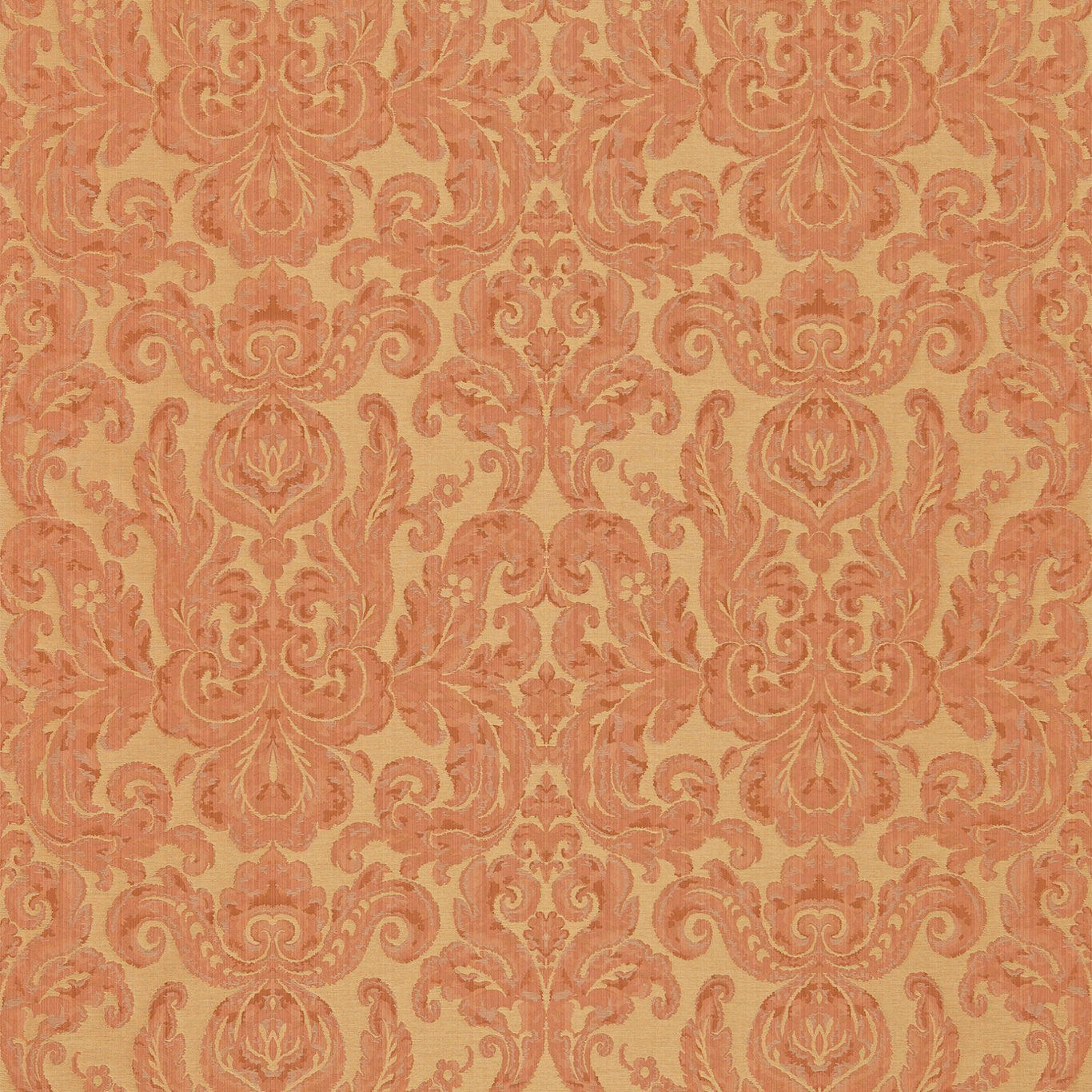 ZOFFANY Brocatello Fabric Damasks Terracotta - ZGRD85006