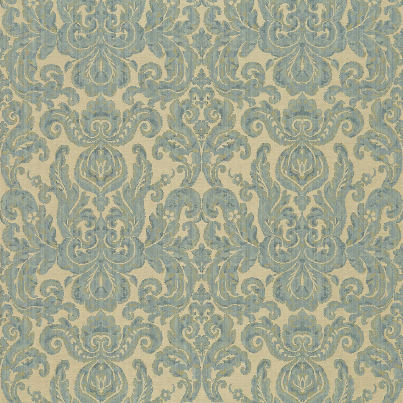 ZOFFANY Brocatello Fabric Damasks Blue - ZGRD85008