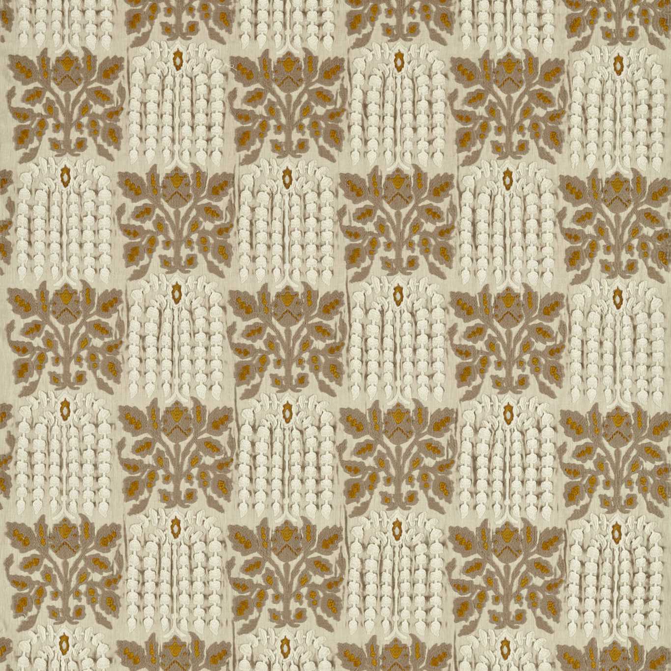 ZOFFANY Nirvani Embroidery Fabric Abstract , Graphic Antique Gold - ZHIF333233