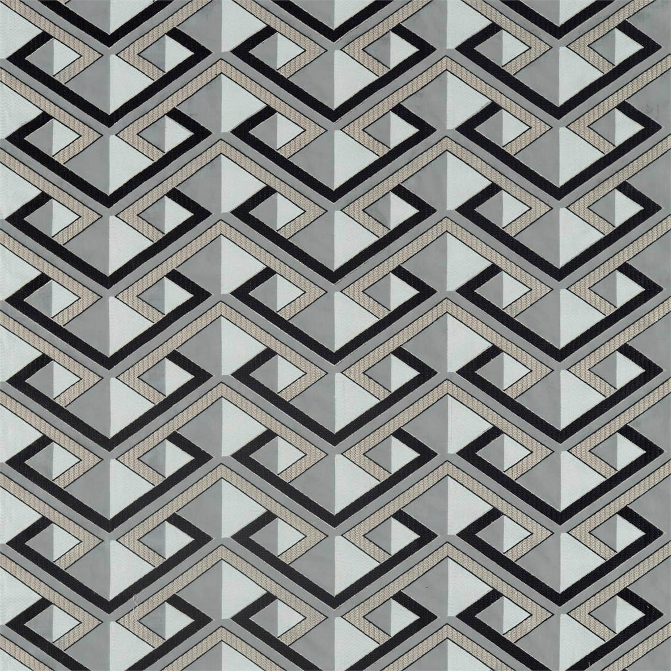 ZOFFANY Kuba Fabric Geometric Zinc - ZICO333023