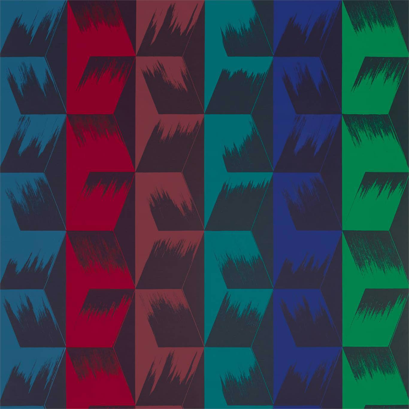 ZOFFANY Rhombi Stripe Fabric Geometric Jewel - ZICO333030