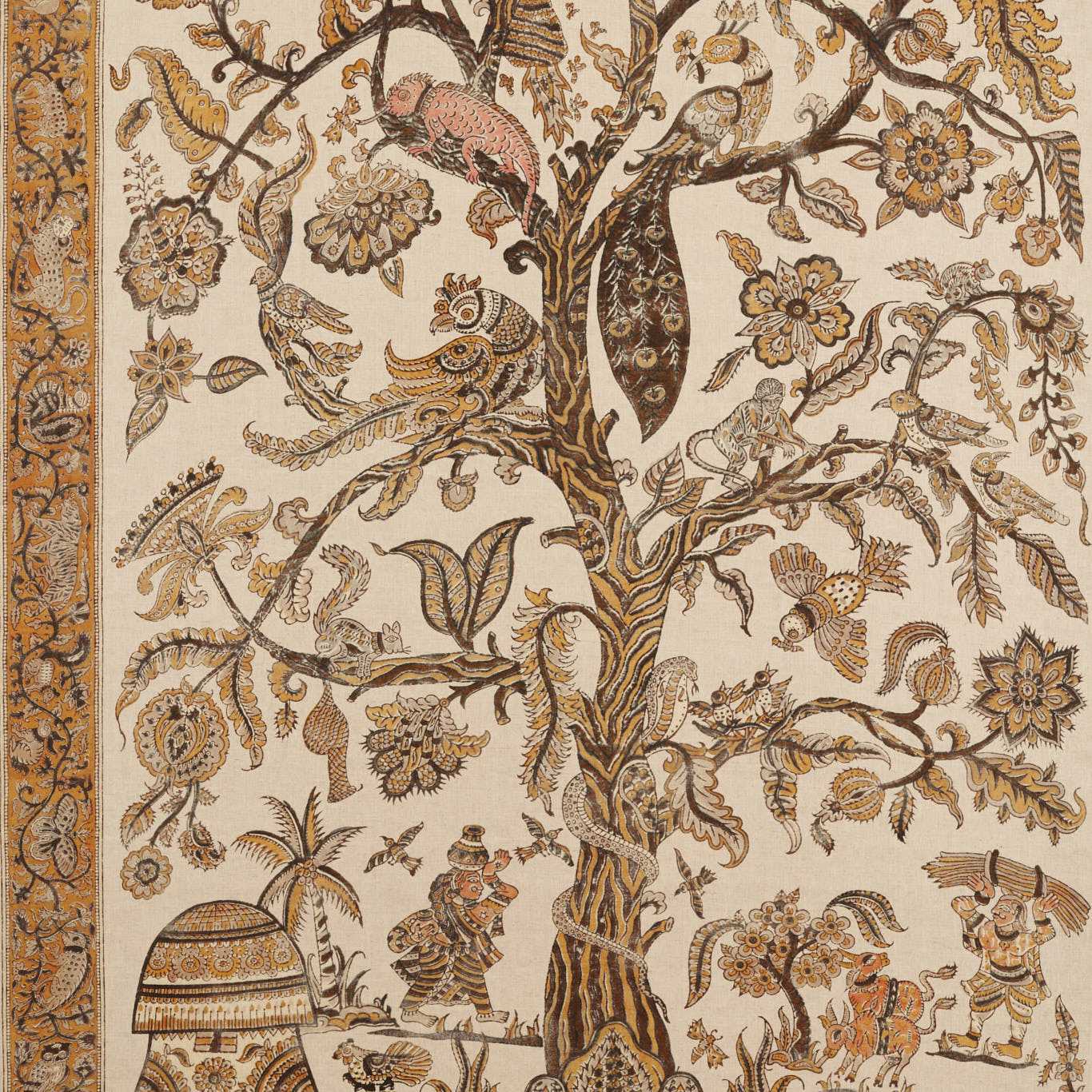 ZOFFANY Tree of Life Fabric Abstract Spice - ZINF322793