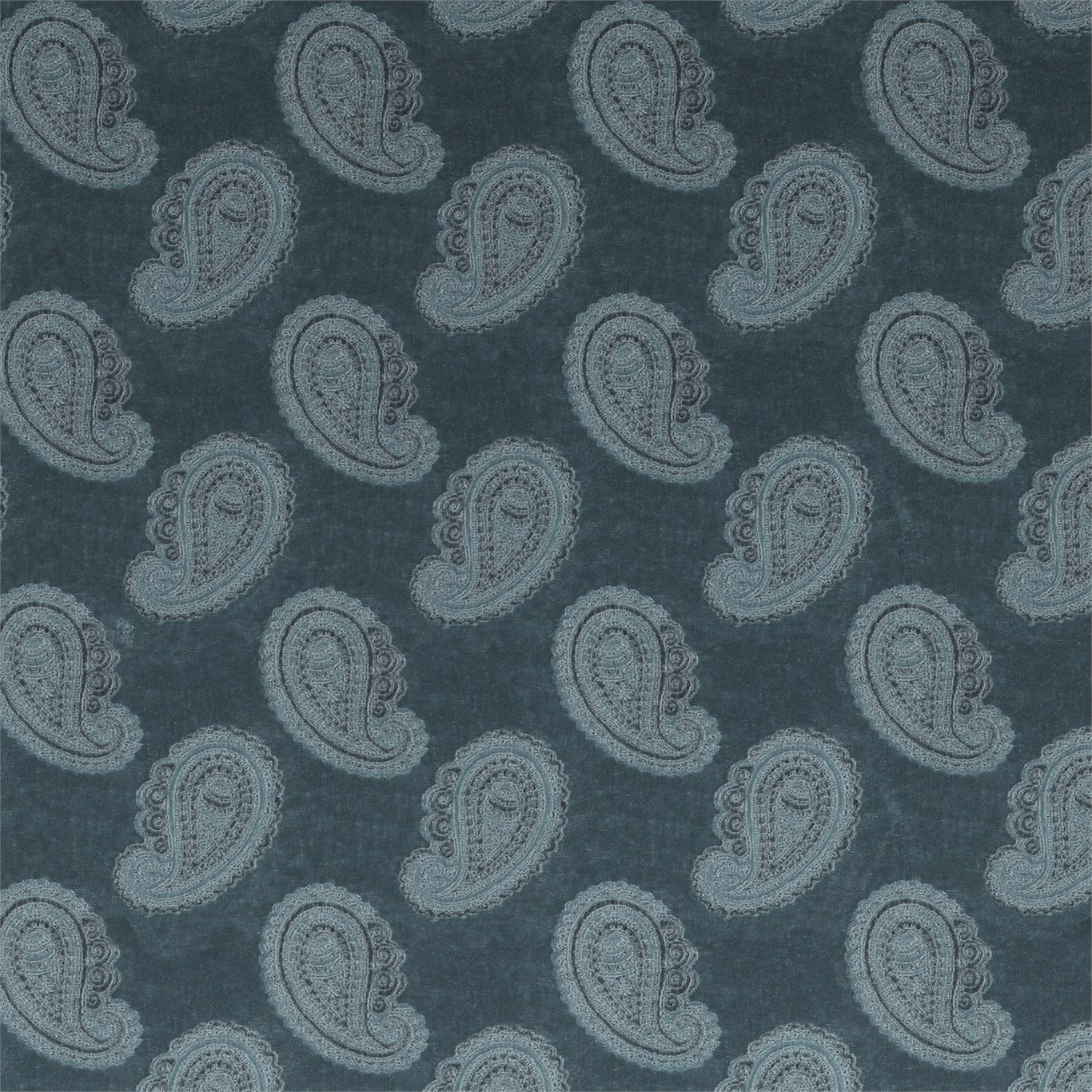 ZOFFANY Orissa Velvet Fabric Other Azure - ZJAI331661