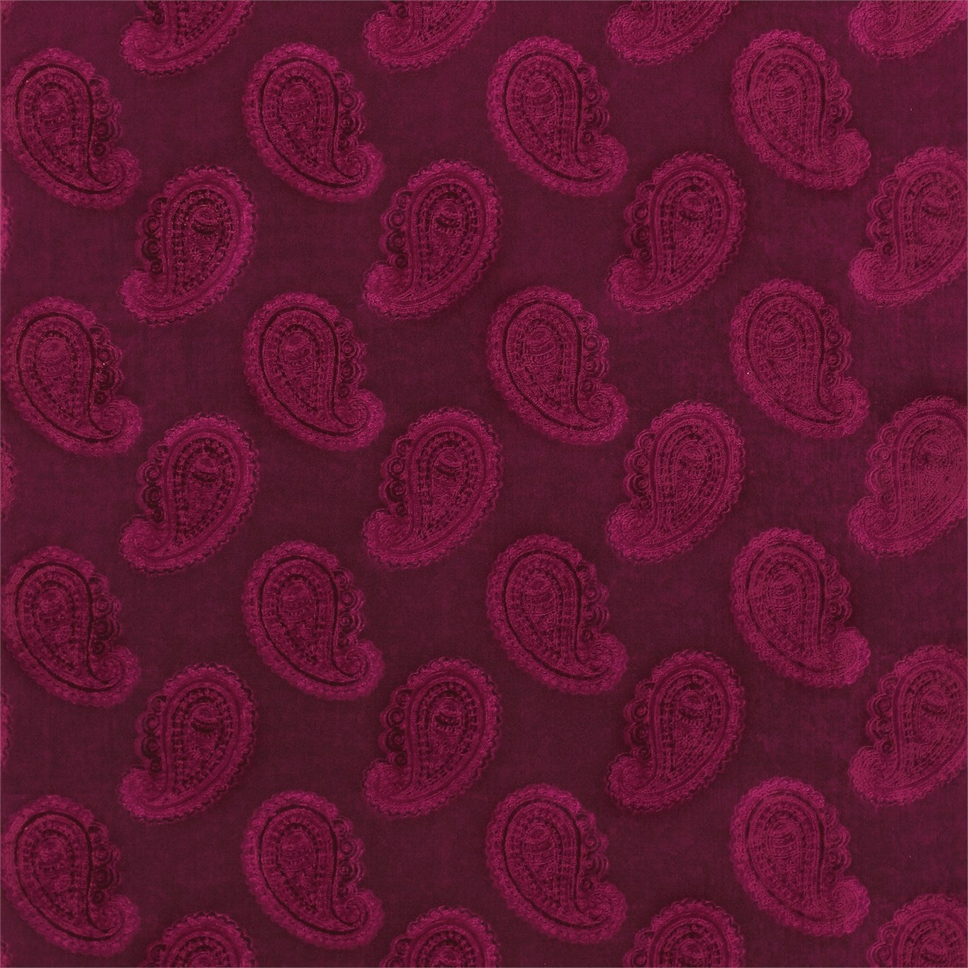 ZOFFANY Orissa Velvet Fabric Other Burgundy - ZJAI331668