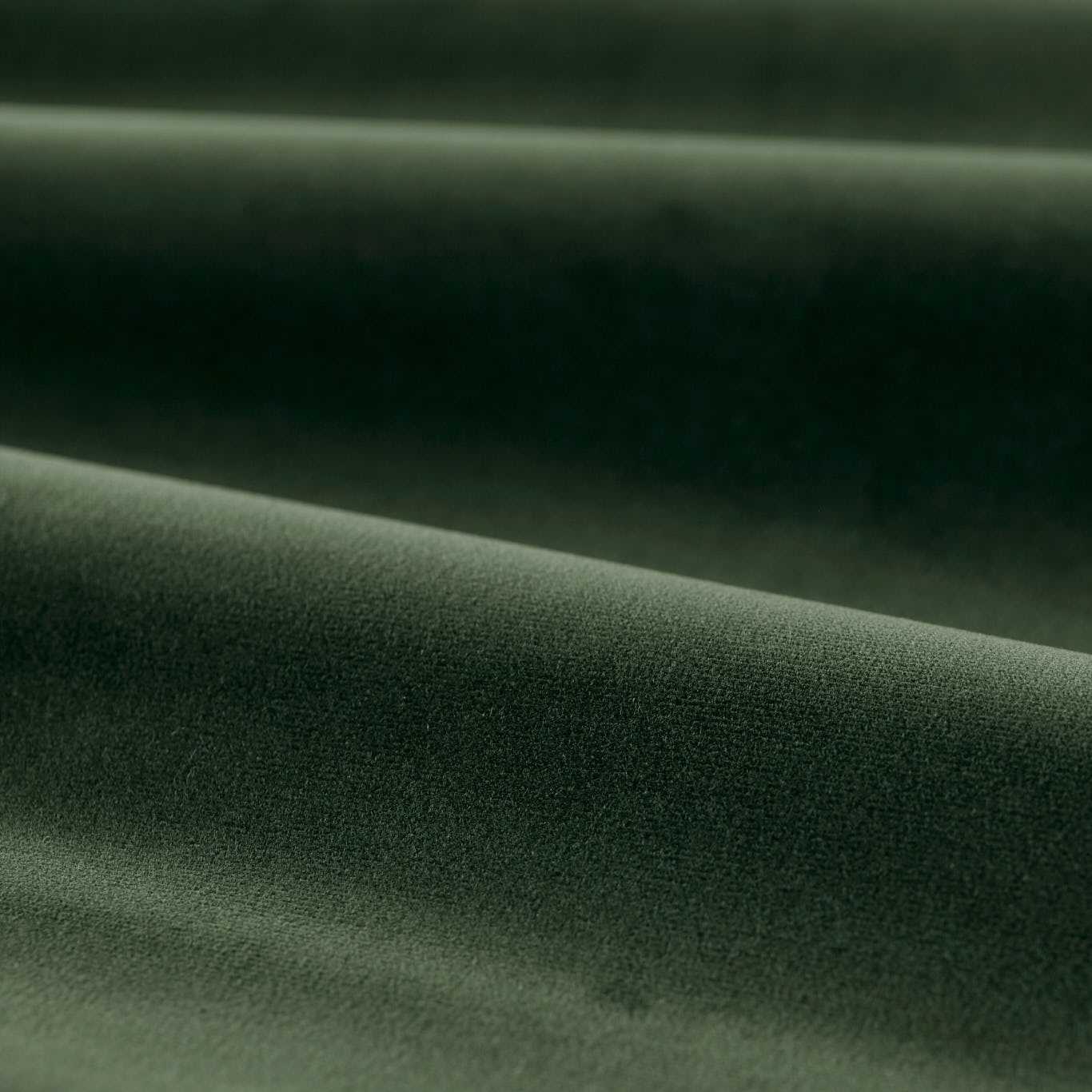 ZOFFANY Cotton Velvet Performance Fabric Plains , Textures Deep Moss - ZL4X333455