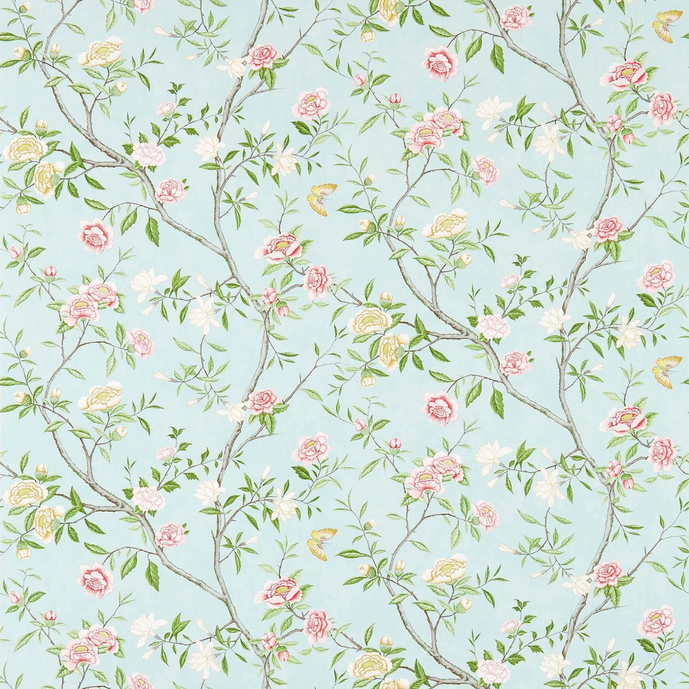 ZOFFANY Nostell Priory Wallpaper Leaves , Trees Sky Gravure Printed Wallpaper - ZNTP06004