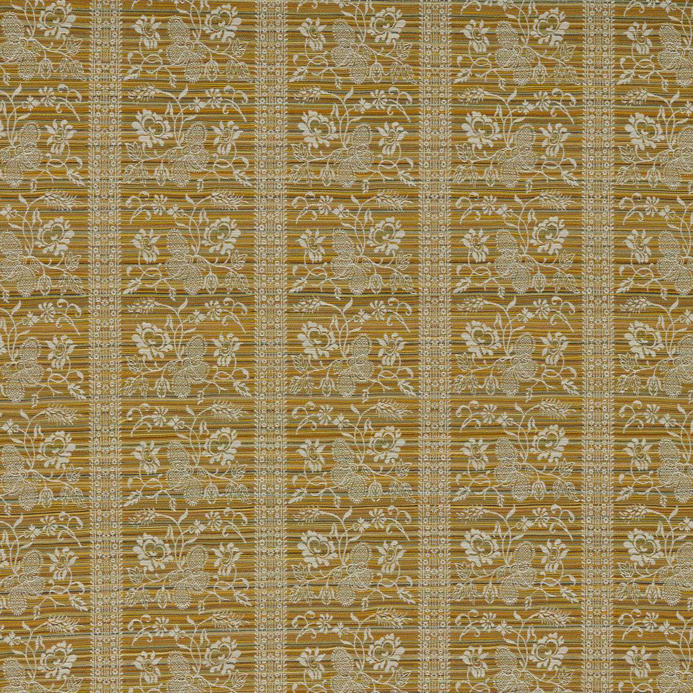 ZOFFANY Filigree Bellagio Stripe Stripes Silk Yellow - ZOF0244-05